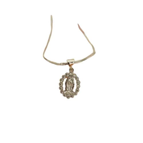 Cadena Virgen De Guadalupe Circones Plata