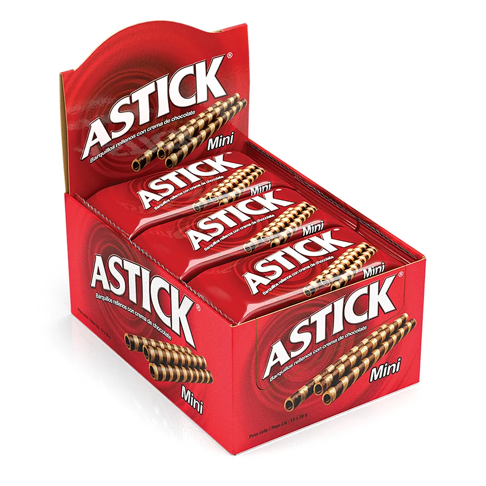 Astick Barquillos De Chocolate X 12 Unidades