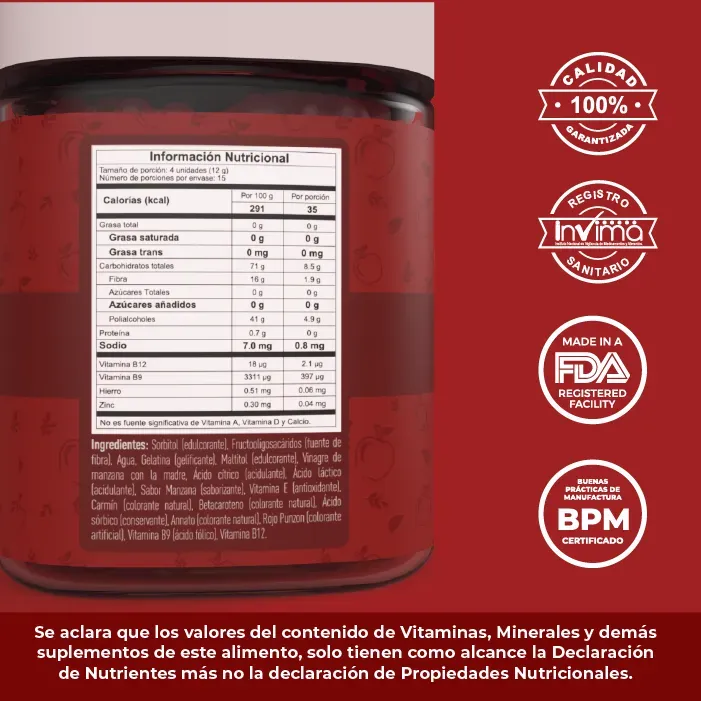 The Gummy Box Vinagre y Biotina