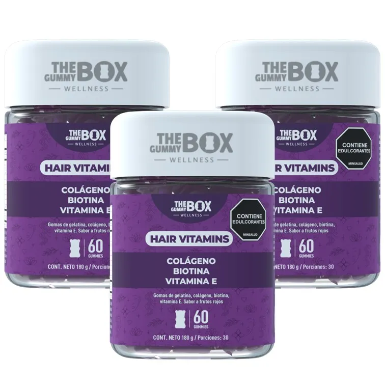 The Gummy Box Hair Vitamina Colageno Hidrolizado + Biotina X 3 Uds