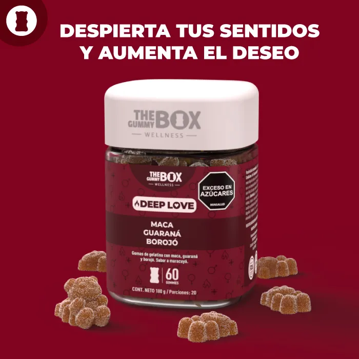 The Gummy Box Deep Love Maca+ Guaraná + Borojo x 3 Uds