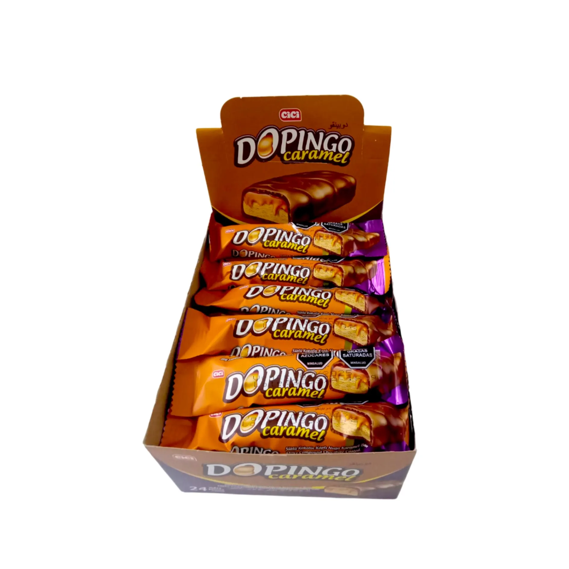 Barra Chocolate Eco Dopingo Caramelo Elvan X24unds