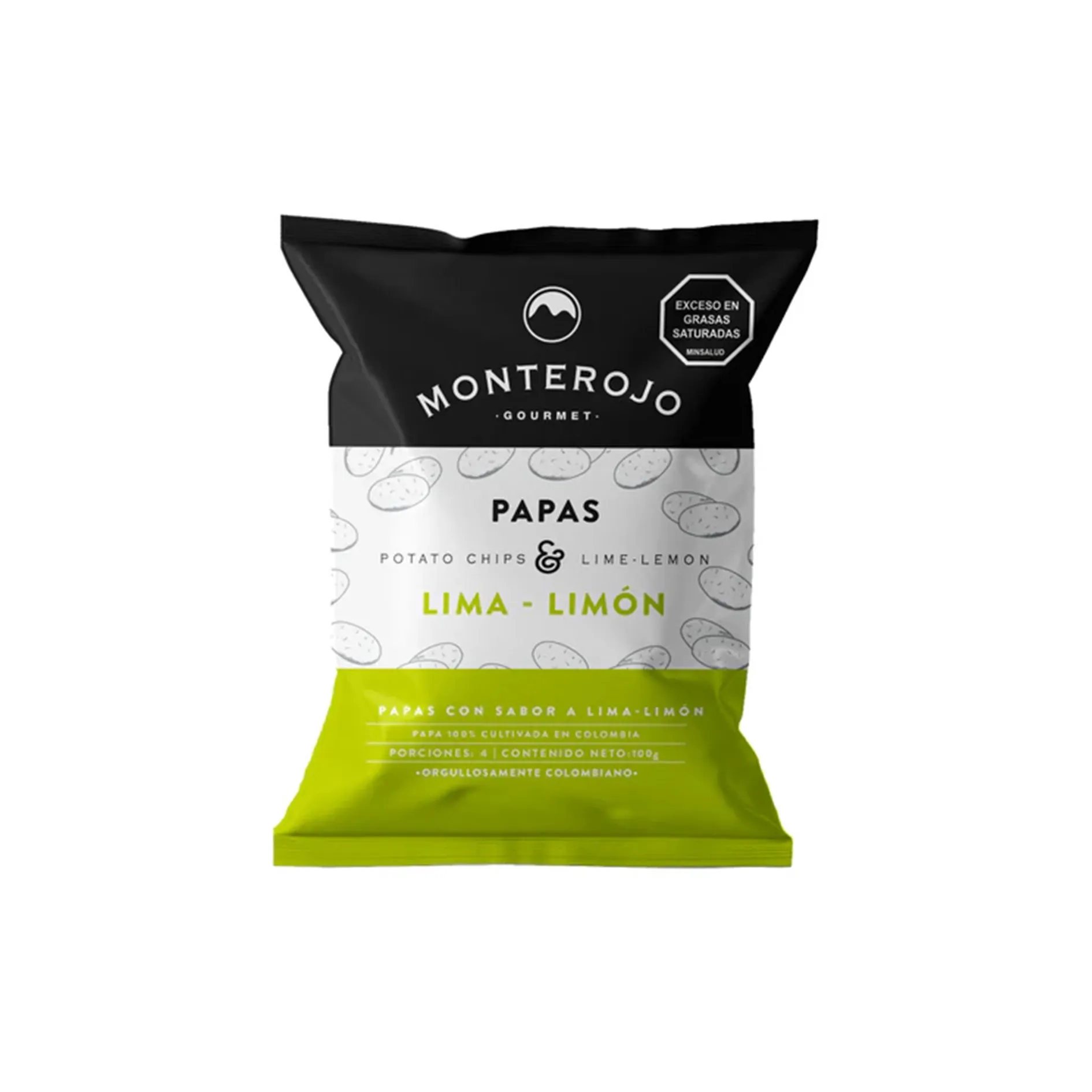 Papas Crujientes Lima Limón Monterojo 3paq X100gr