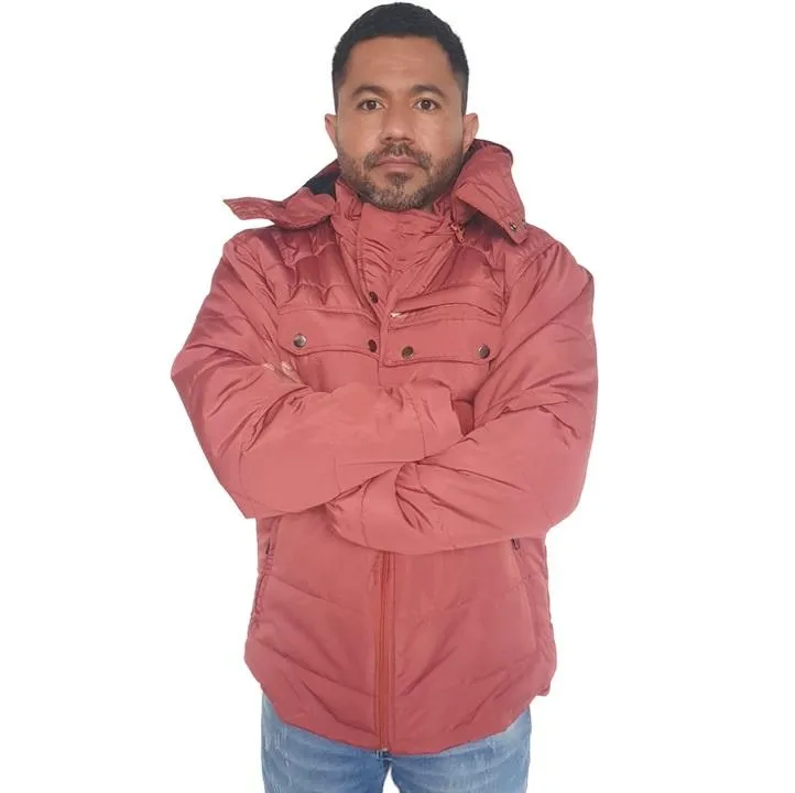 Chaqueta Para Hombre Terracota Con Interior En Tela Ovejera