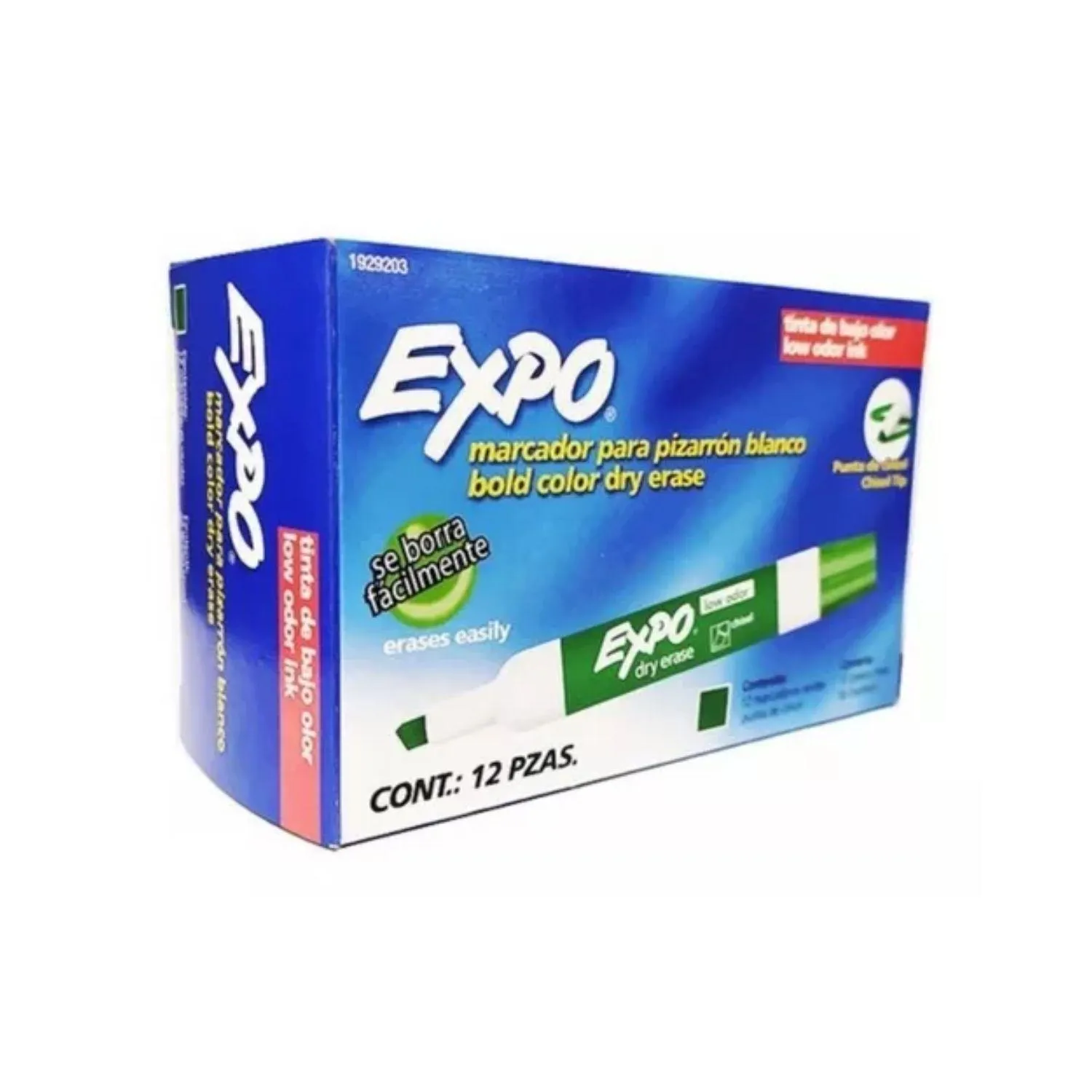 Marcador Borrable Tablero Verde Expo X 12 Unidades