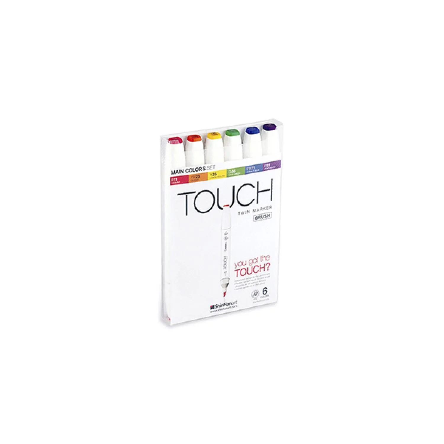 Marcador Touch Twin Brush Marker Main Colors X 6 1200613