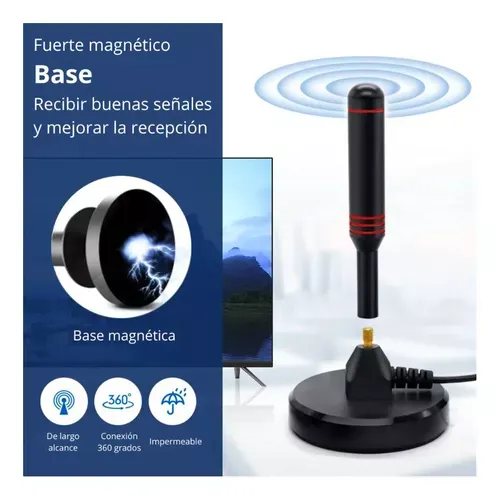 Antena Digital Tv Interior Exterior Hd 1080p 4k Usb 5 Metros