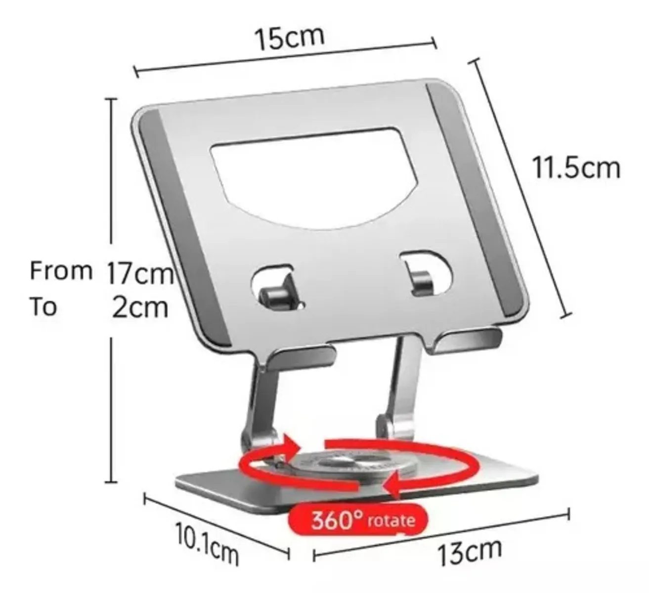 Base Soporte Para Tablet Laptop Ajustable 360° Metálico