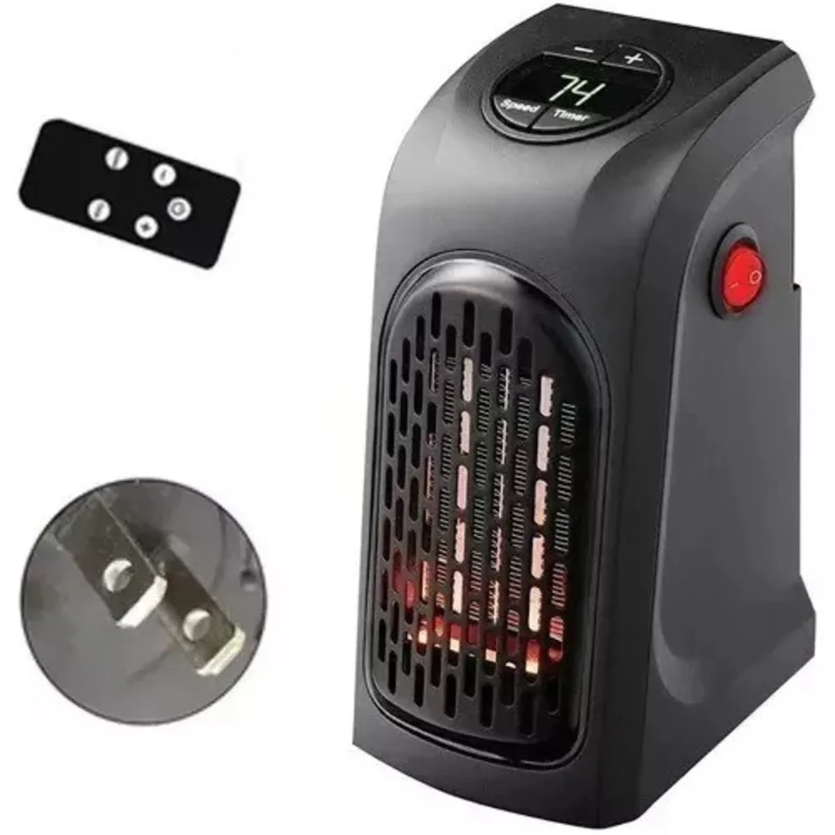 Calentador De Ambiente Portátil 400w Calefacción Con Control