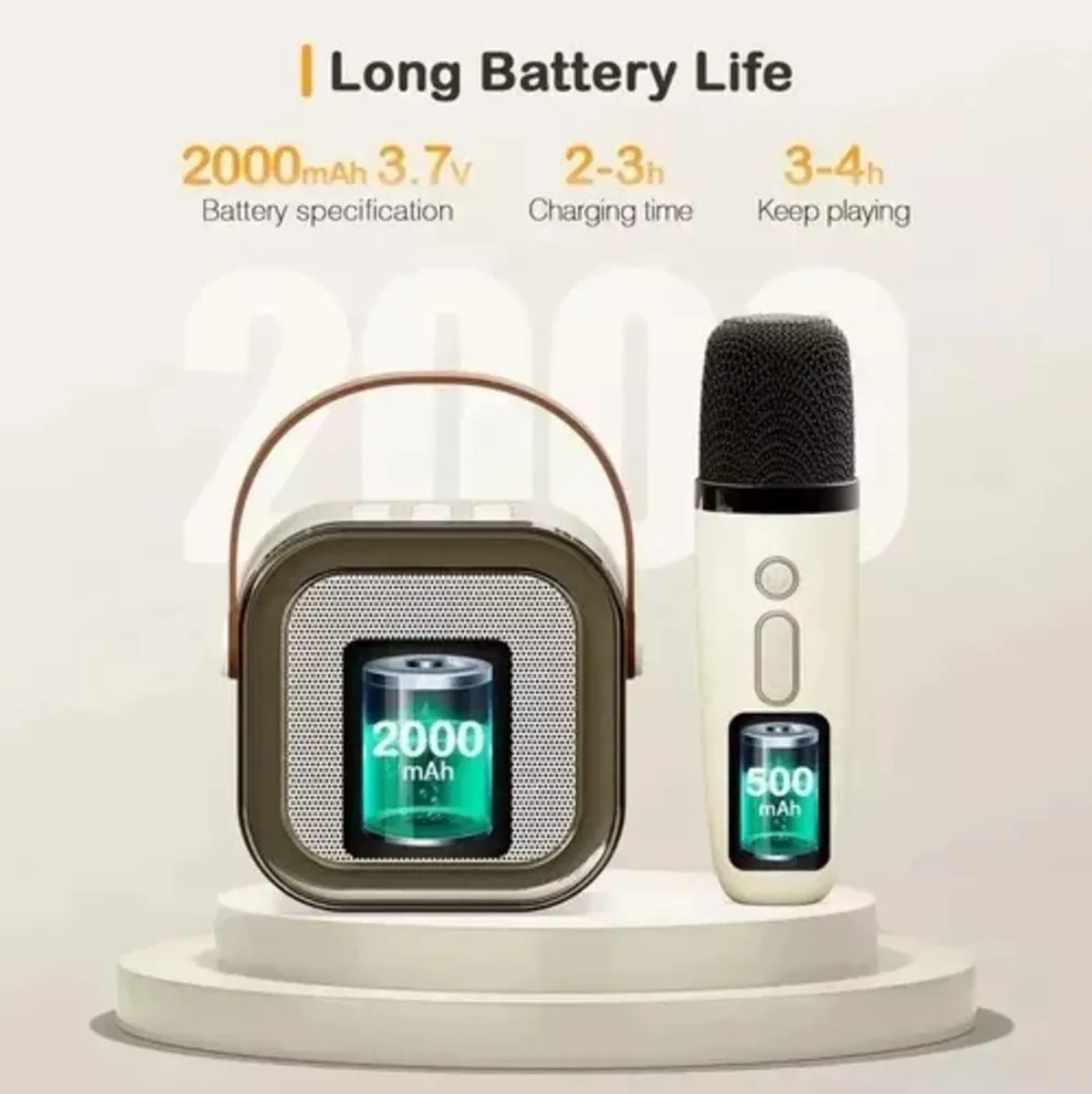 Parlante Bluetooth Portátil Led Rgb Mini Karaoke Micrófono