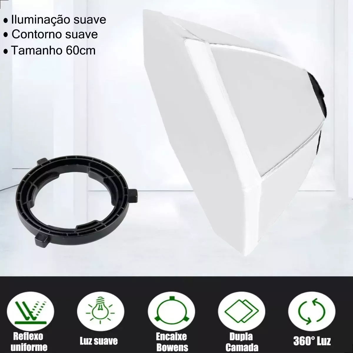 Kit Iluminador Softbox Soporte Fotos Videos Profesionales