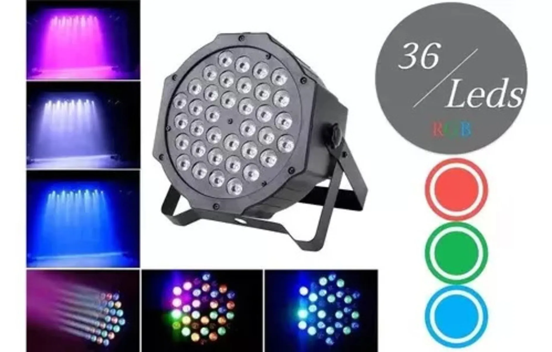 Luz Proton 36 Luces Dj Audioritmica Dmx Iluminación Led Rgb