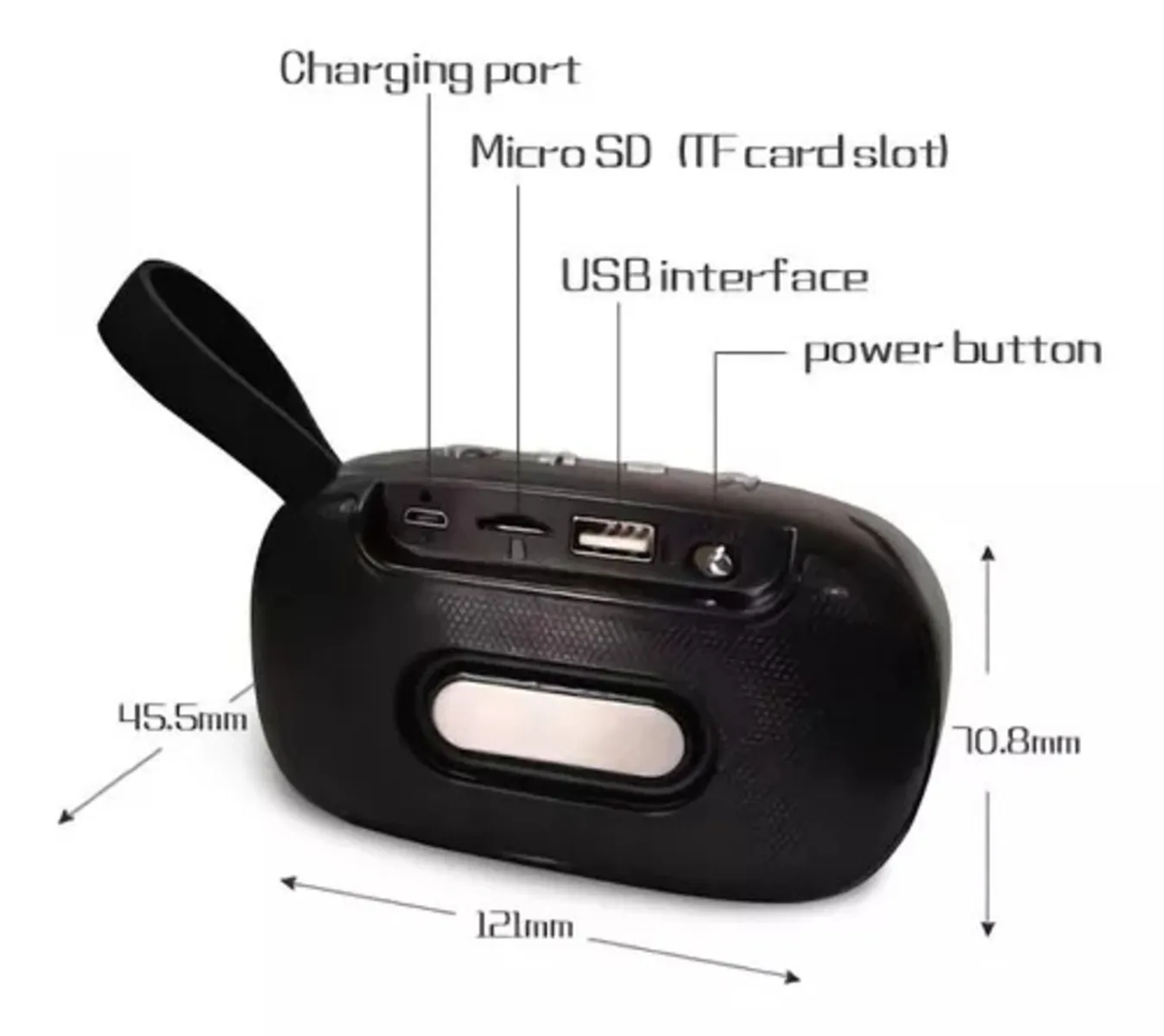 Parlante Portable Bluetooth Lector De Memoria Usb Auxiliar