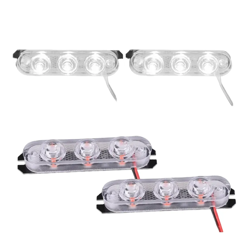 Luz Barra Estroboscópica Parrilla Advertencia 3 Led Par Blanco