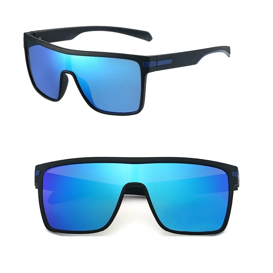 Gafas De Sol Cuadradas Grandes Deportivas Moda Outfit Azul