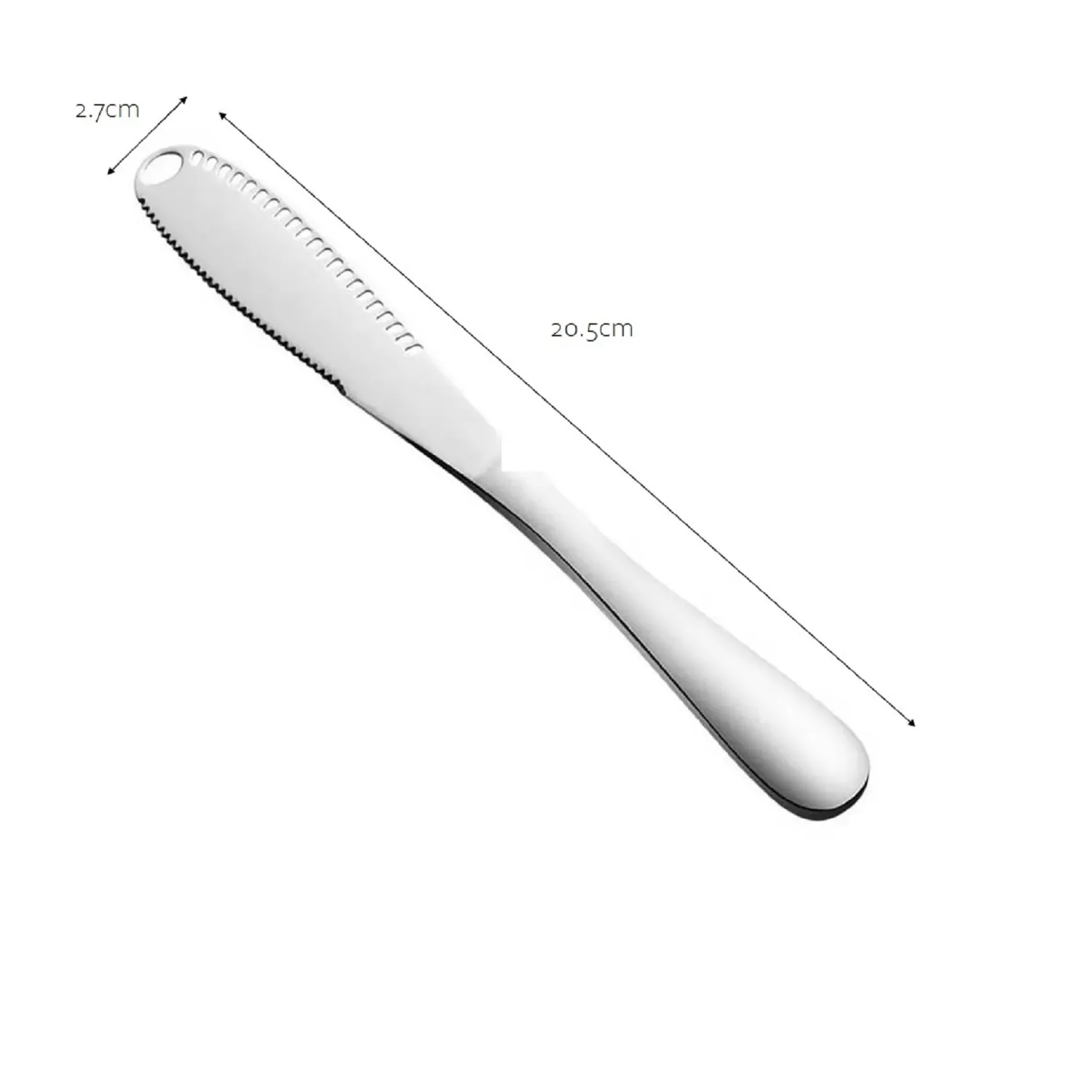 Cuchillo Para Mantequilla 4 En 1 Ralla Corta Esparce Bigudí Plateado