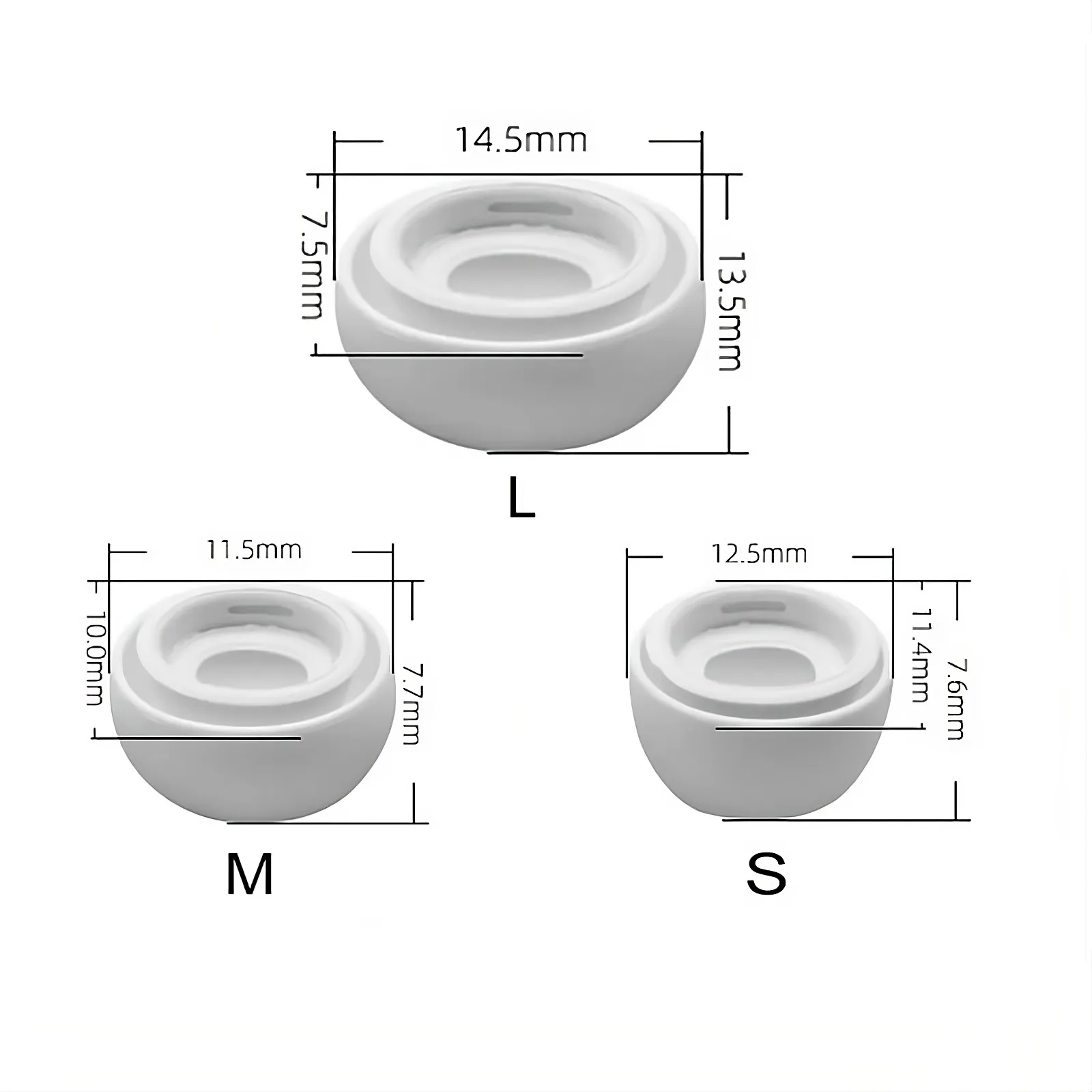 Chupas Para Audifonos Kit De Tres Tallas S M Y L