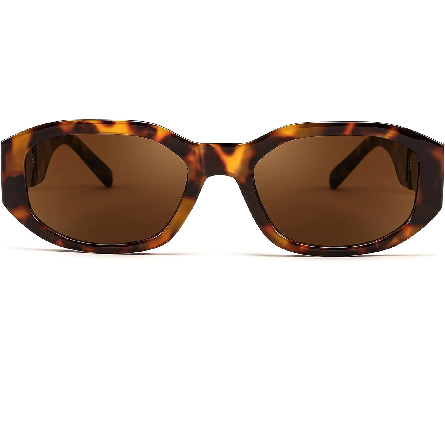 Gafas De Sol Rectangular Estilo Amaranta Para Mujer y Hombre ColorMarron / Animal Print