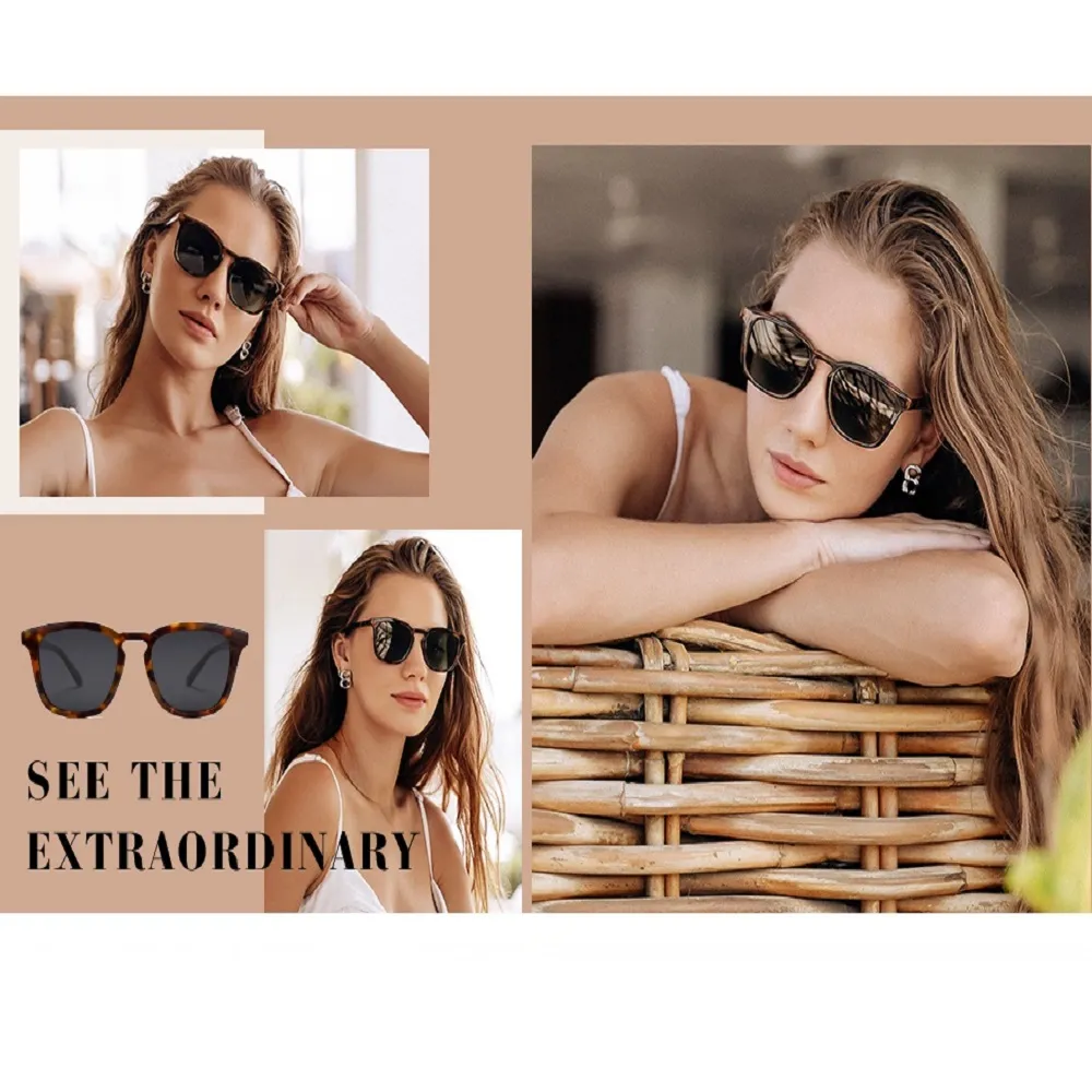 Gafas De Sol Cuadradas Estilo Paris Para Hombres y Mujeres Marron Claro / Rosa translúcido