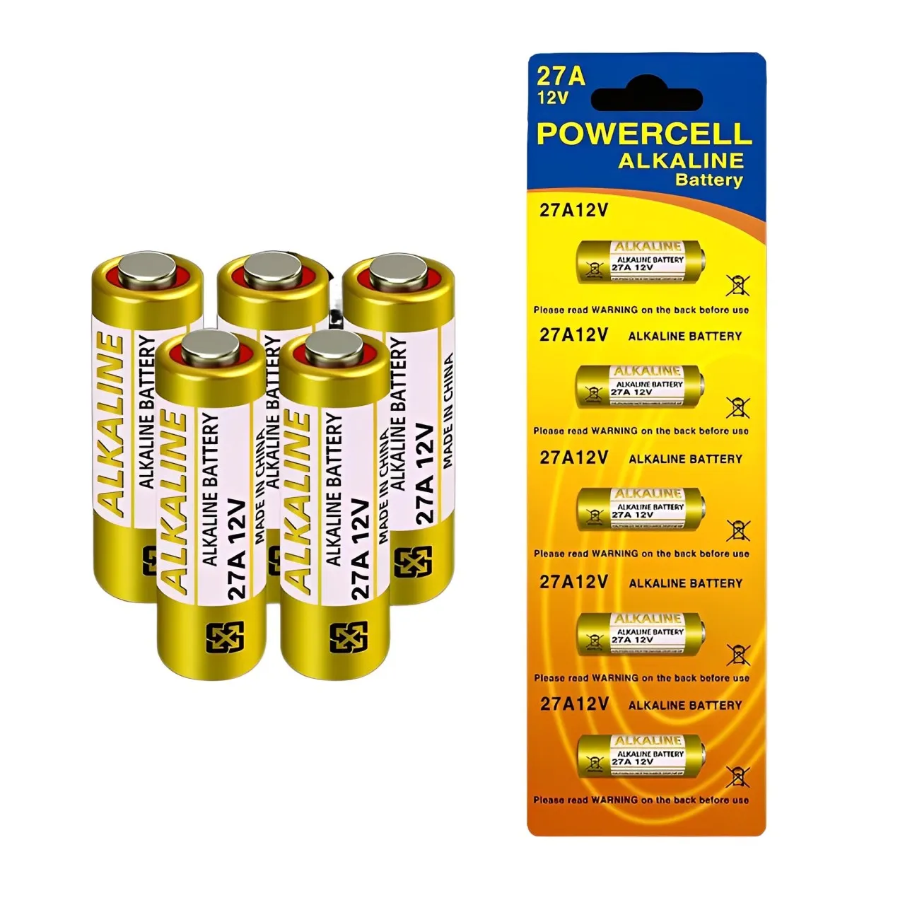 Pilas Baterias Alcalinas 27a De 12v Pack X5 Unidades