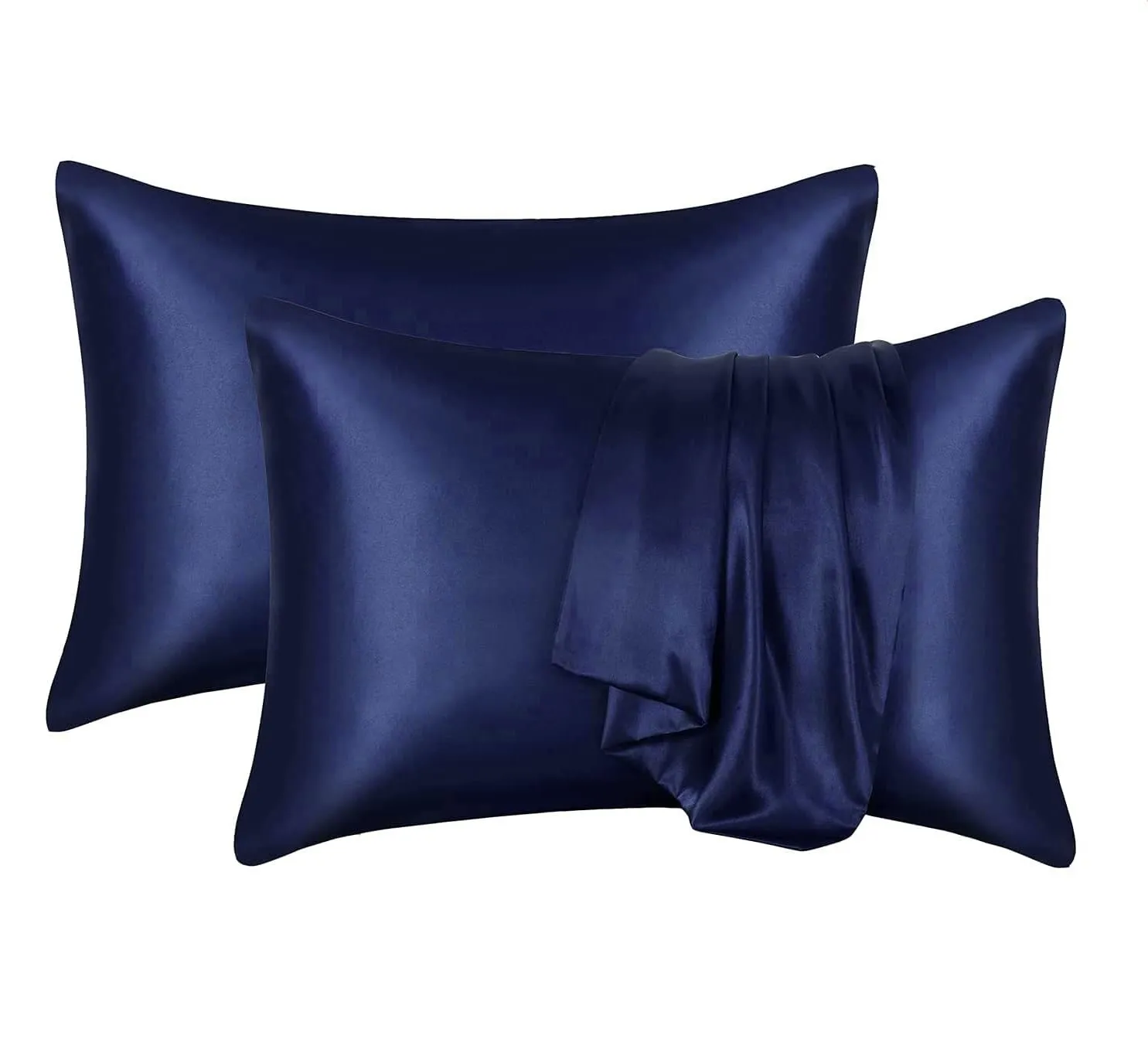 Funda Para Almohada En Satin Anti Frizz Protege Cabello Azul