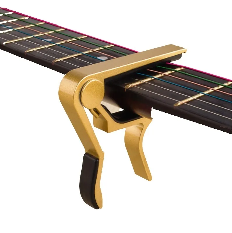 Capodastro Para Guitarra Profesional Capo Capotraste Cejilla Dorado 