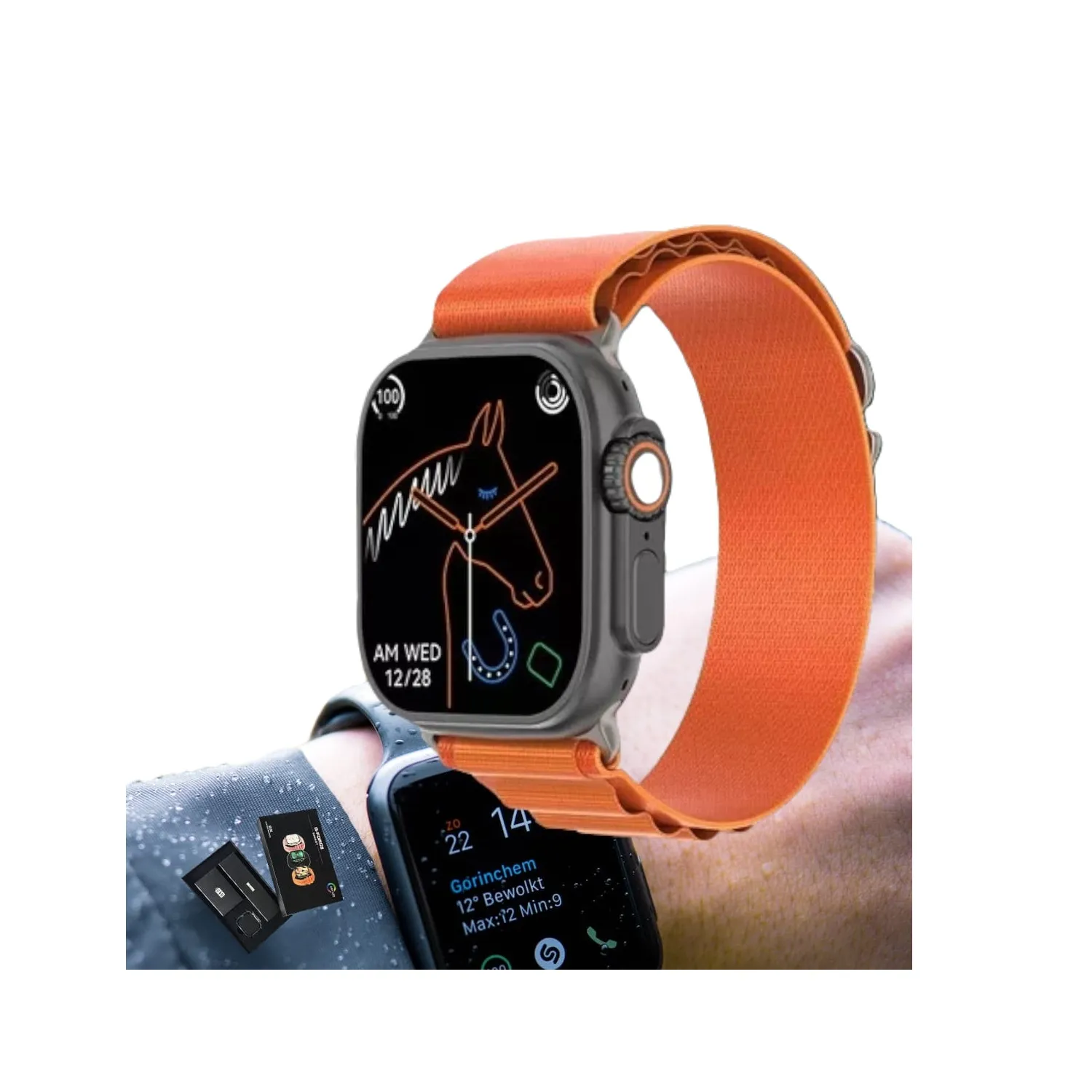 Reloj Inteligente Smart Watch G-Force Naranja Pantalla Amole