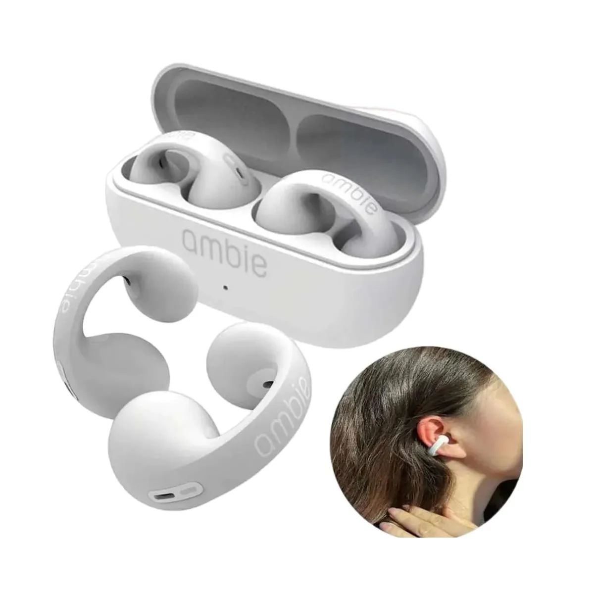 Auriculares Inalámbricos Con Bluetooth TWS Ambie Blanco