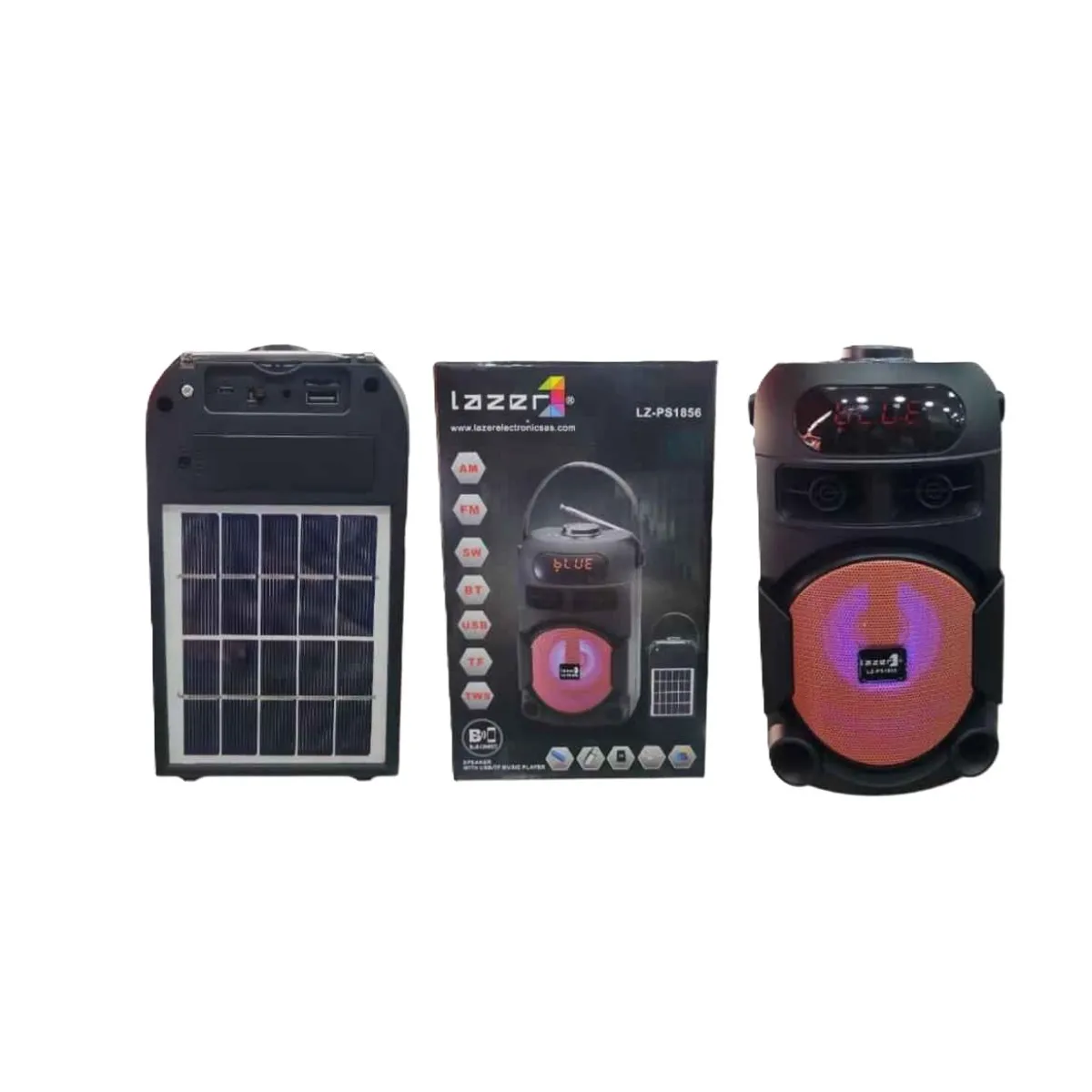 Parlante Con Panel Solar, Inalambrico Bluetooth Recargable