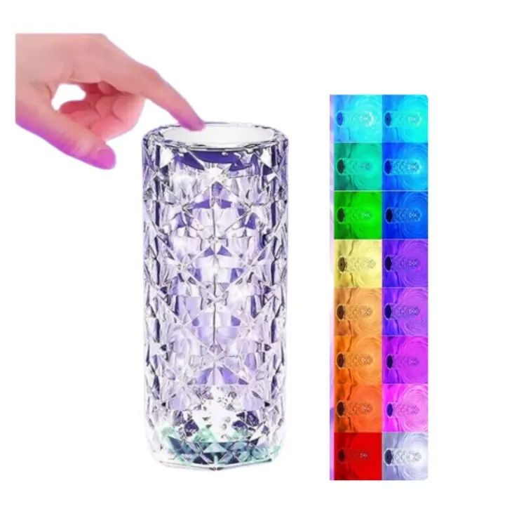 Lampara Ambientadora Diamante Cristal + Control 16 Colores
