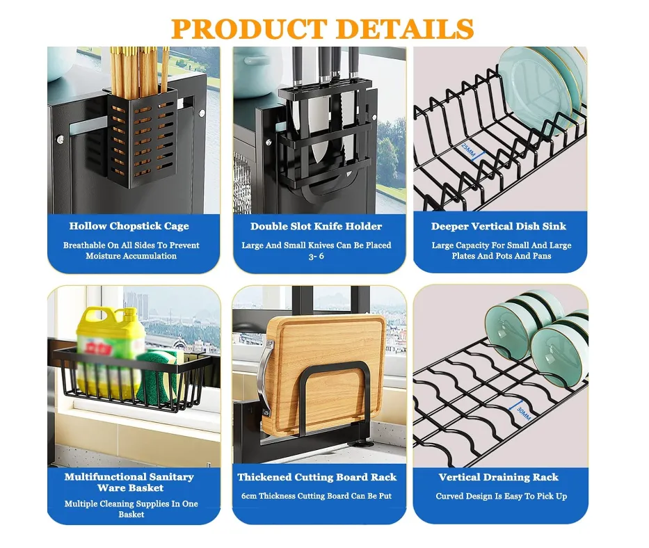 Escurridor De Platos Acero Inoxidable Organizador De Loza