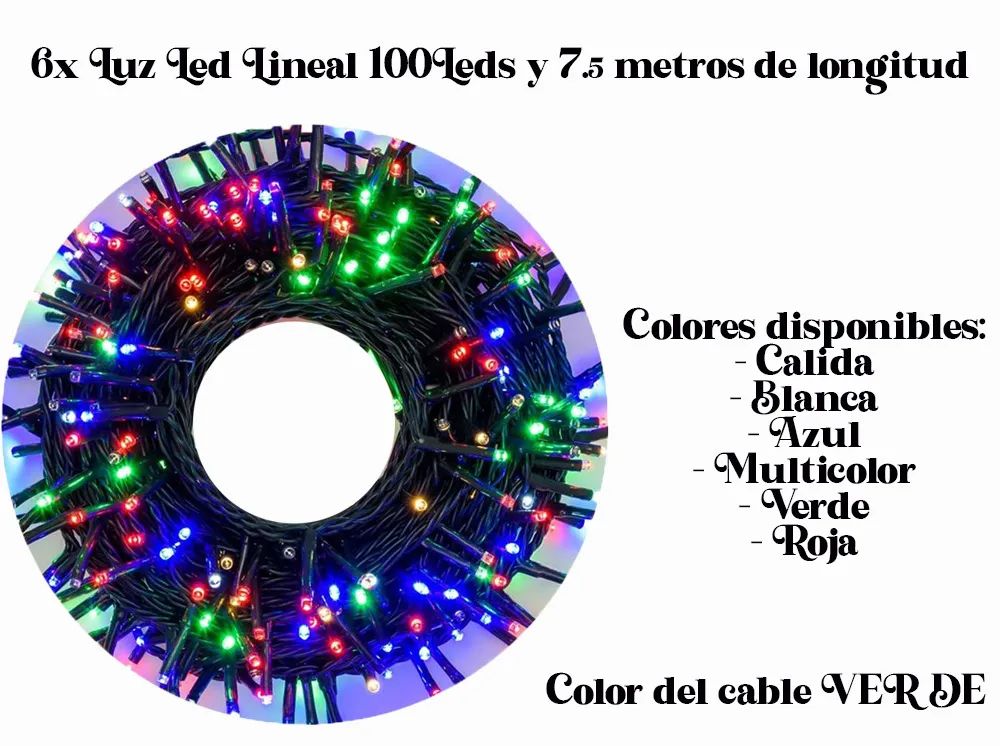 Lineal Cable Verde 100L - 7.5 metros