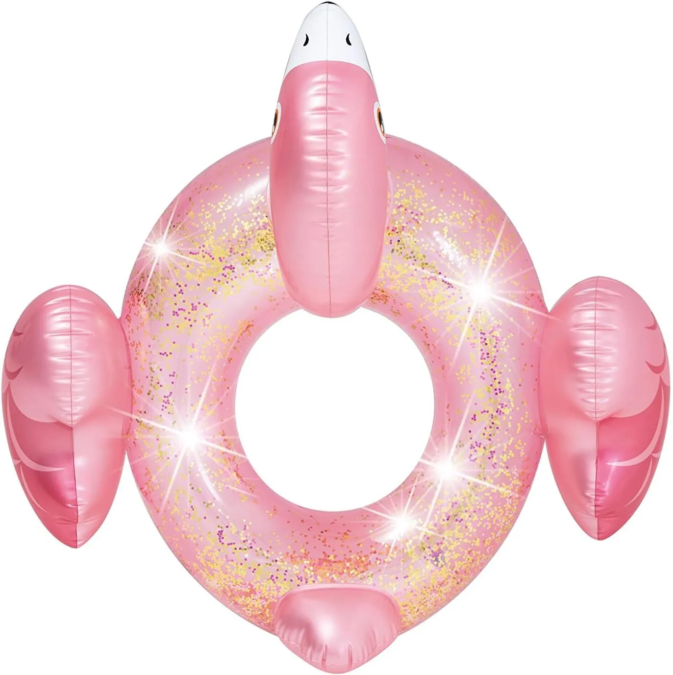 Flotador Salvavidas Flamingo Glitter Alberca Piscina Intex