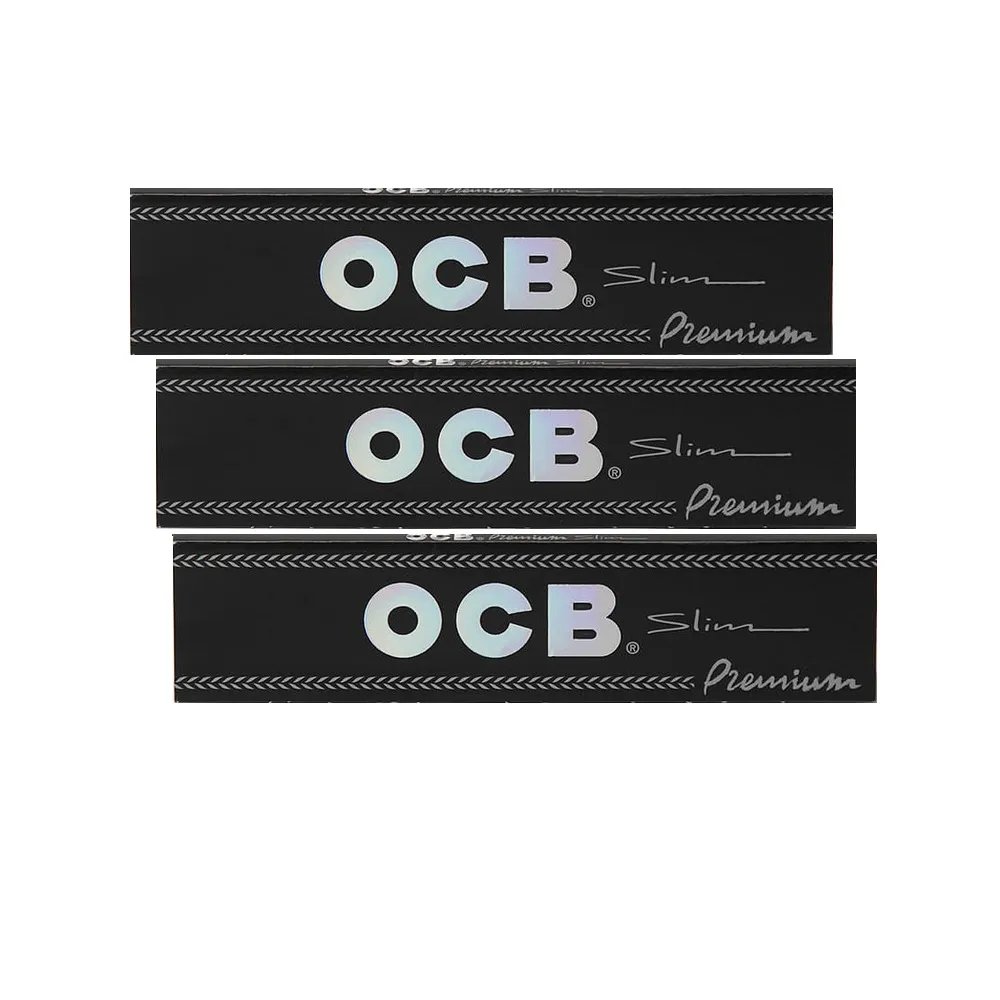 Rolling Paper Cueros OCB Premium Slim Combo De X3