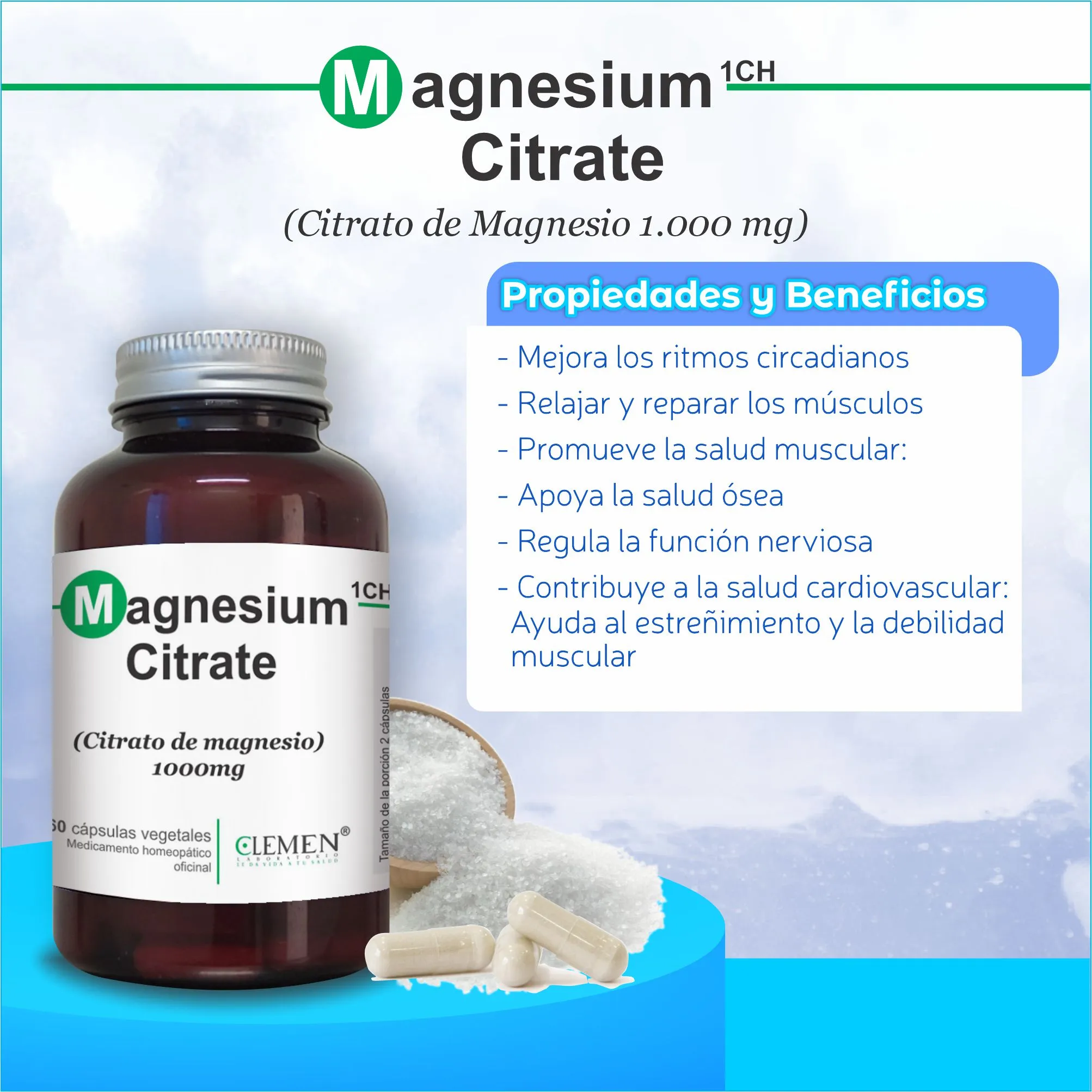 Citrato de Magnesio x 1.000Mg Capsulas