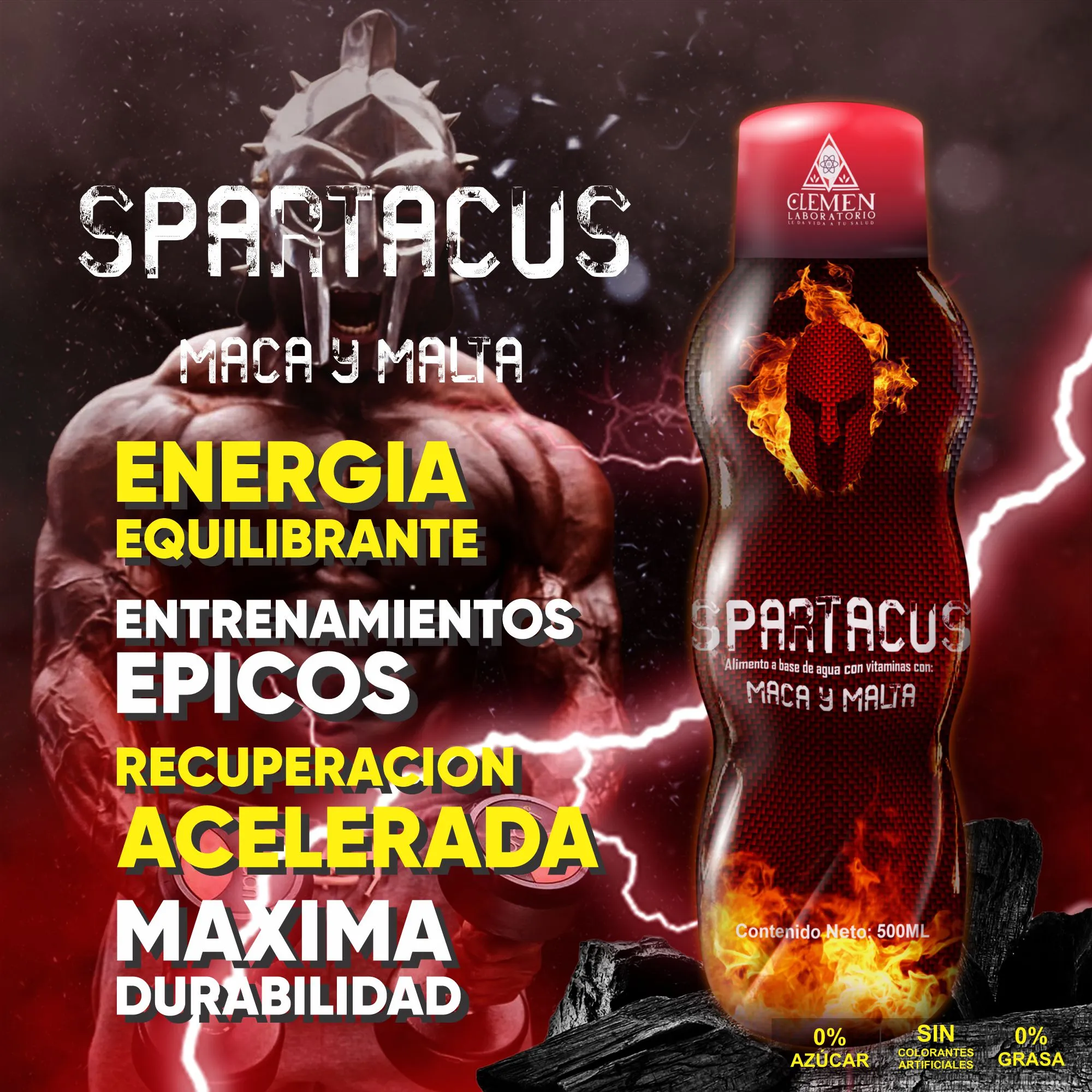 Energizante Spartacus y potenciador
