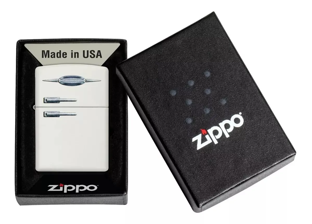 Encendedor Zippo Nevera Retro Blanco