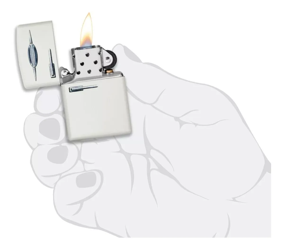 Encendedor Zippo Nevera Retro Blanco