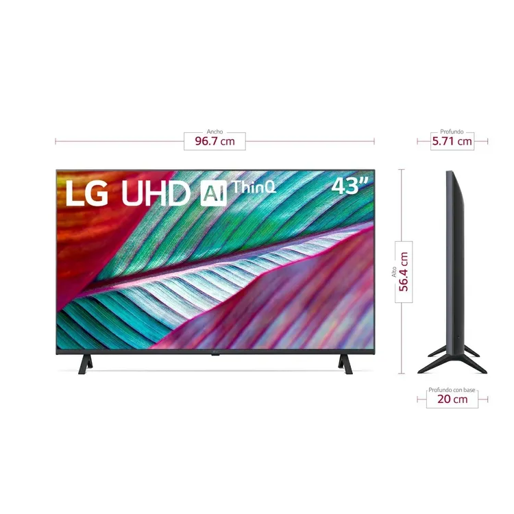 V LG 43" Pulgadas 110 cm 43UR78 4K-UHD LED Smart TV