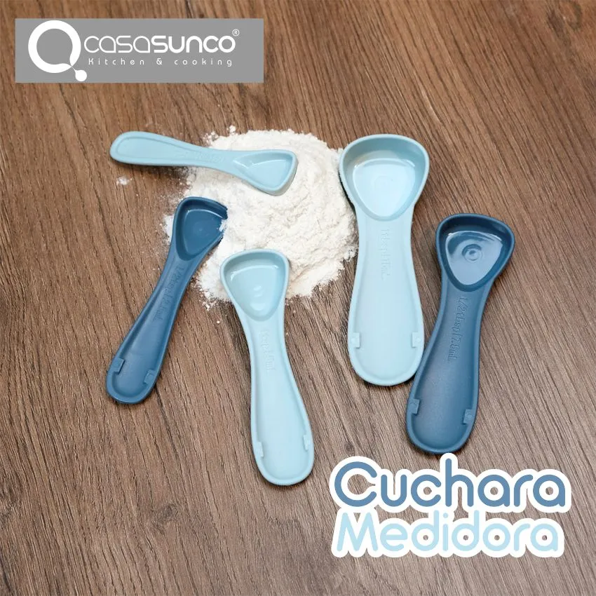 Cucharas Medidoras X5 Azul Cielo