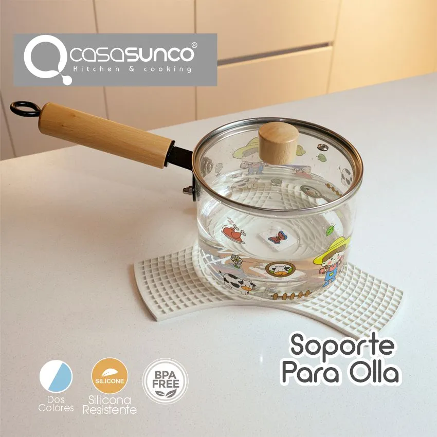 Soporte Para Olla Blanco En Silicona Casasunco