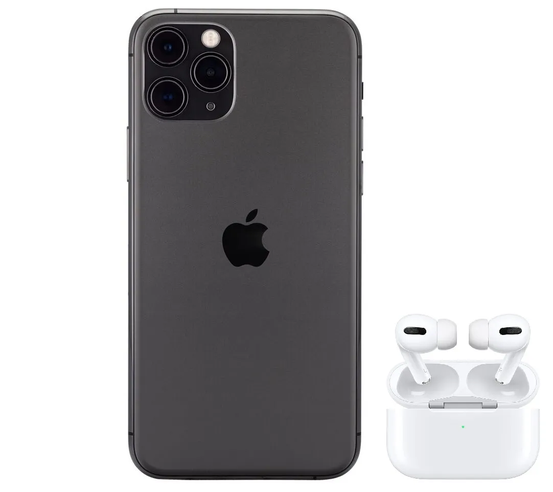 Celular  Iphone 11 Pro Max Reacondicionado 64gb 12 Meses De Garantía +Auriculares +Cargador+ Vidrio Gris Espacial