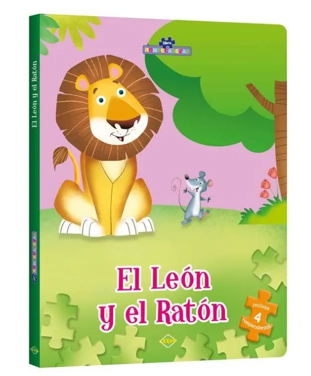 El León Y El Ratón Rompecabezas De Cartón 1 Tomo