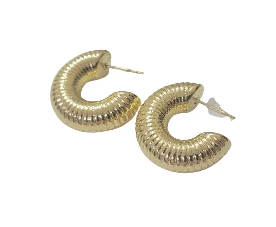 Aretes Topo Dorado Caracol