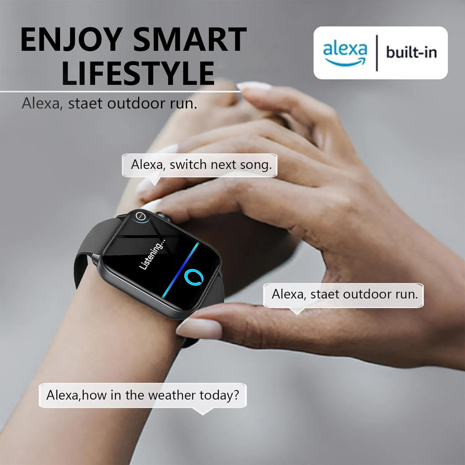 Reloj Inteligente Para Hombres Y Mujeres (Respuesta/Hacer Llamada/Alexa), Relojes Inteligentes Para Android iOS, IP68 Impermeable, Más De 100 Modos Deportivos