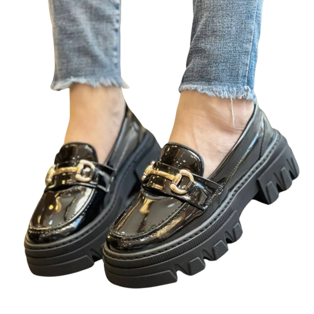 Mocasines para Mujer Zapatos Negros en Charol 2024