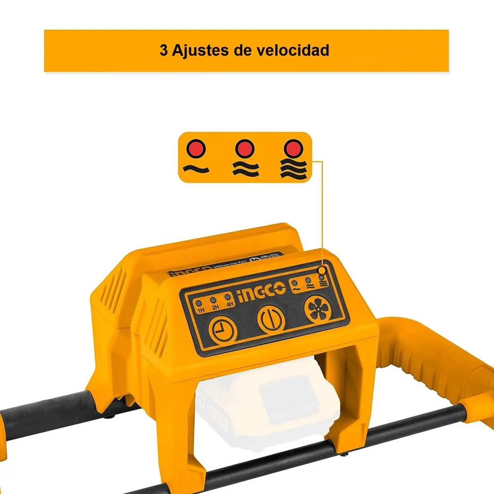 Ventilador 30 Cm Inalámbrico y Alámbrico, Ingco