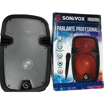 Cabina Bluetooth Sonivox VS-SS2378 Parlante FM -TF USB- Mic LED -Música