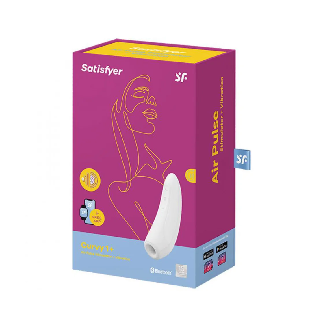 Satisfyer Curvy 1+ Interactivo App Succionador De Clitoris Vibrador Blanco 
