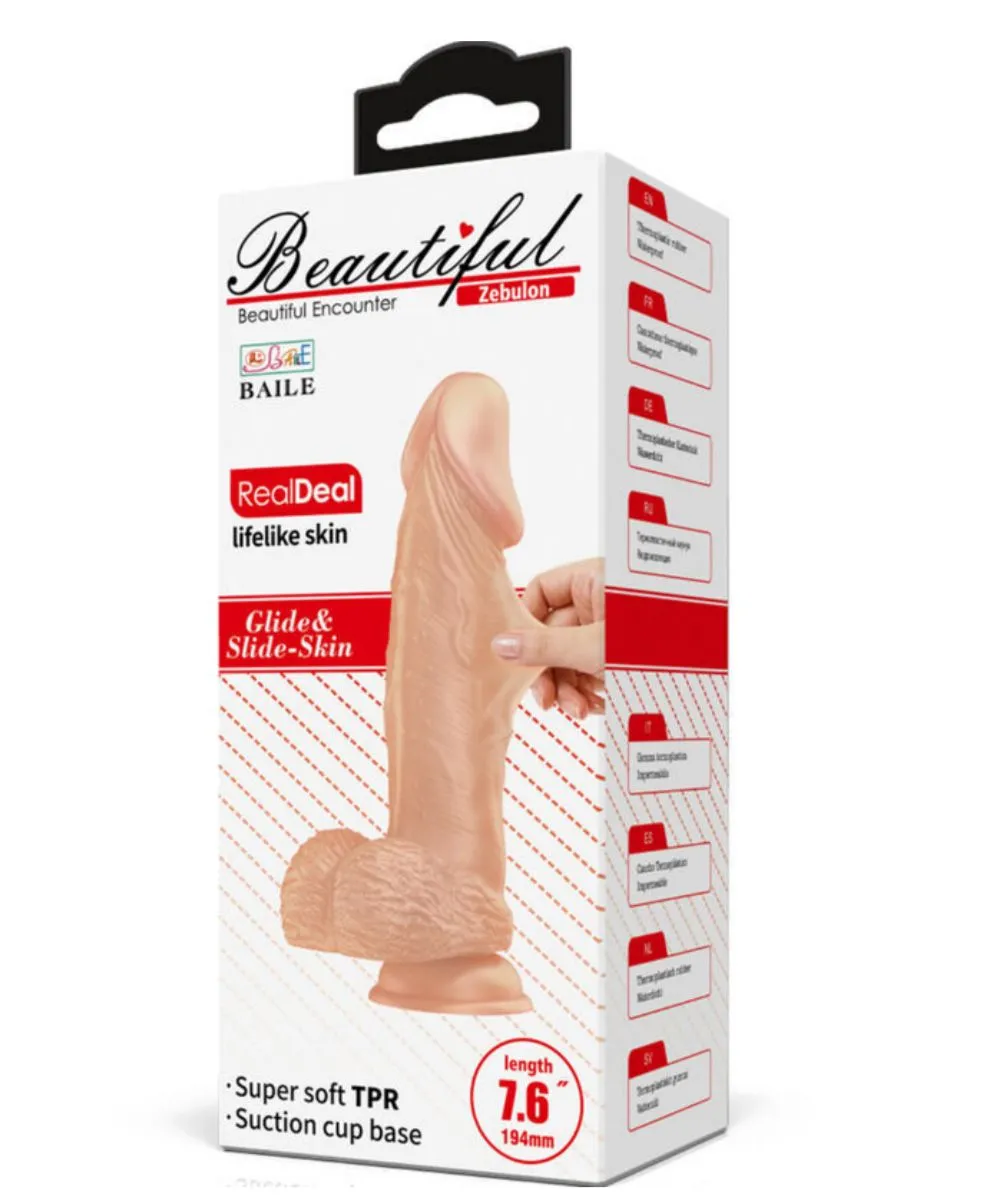 Dildo Consolador Con Textura Ultra Realista 20 Cm Con Ventosa 